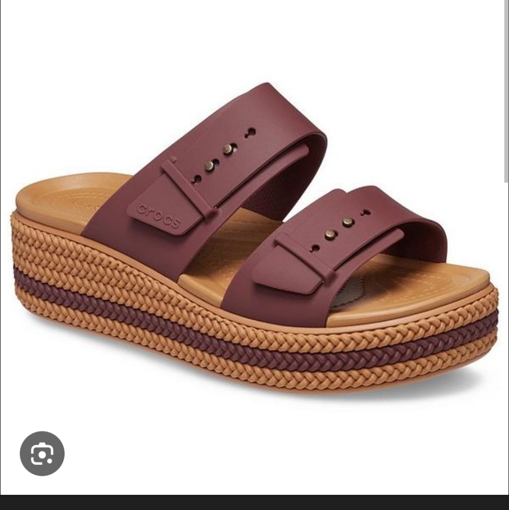 ***LOOKING FOR ITEM - CROCS BROOKLYN WOVEN BUCKLE BURGUNDY SANDAL***
